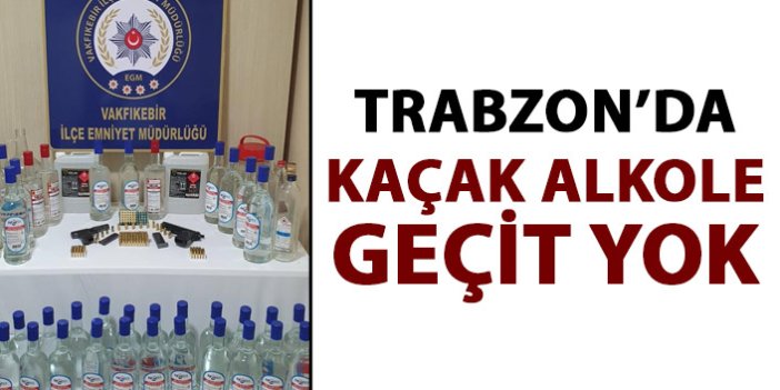 Trabzon'da kaçak içkiye geçit verilmedi! şişeler dolusu...