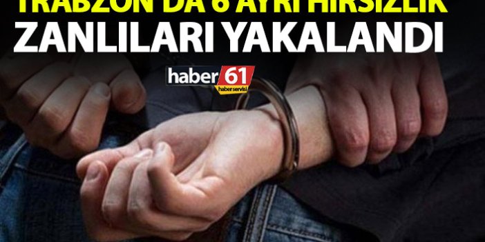 Trabzon’da 6 ayrı hırsızlık olayının failleri yakalandı