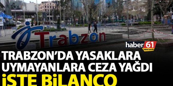Trabzon'da haftasonu yasaklarına uymayanlara ceza yağdı! İşte bilanço