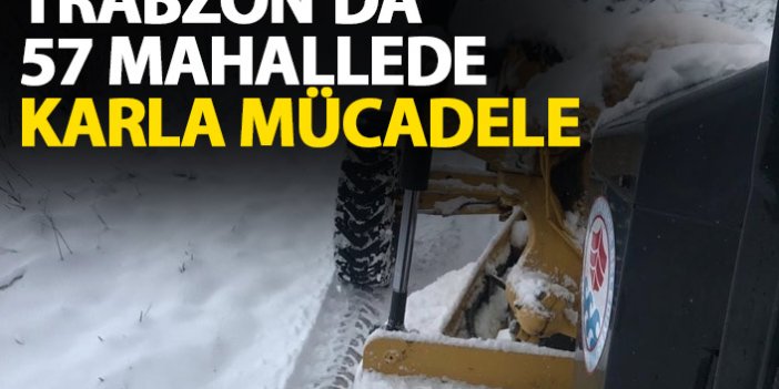 Trabzon'da 57 mahallede karla mücadele