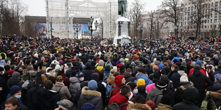 Rusya'da Aleksey Navalnıy protestosu