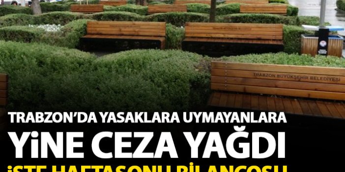 Trabzon'da haftasonu yasaklarının bilançosu 200 bin TL