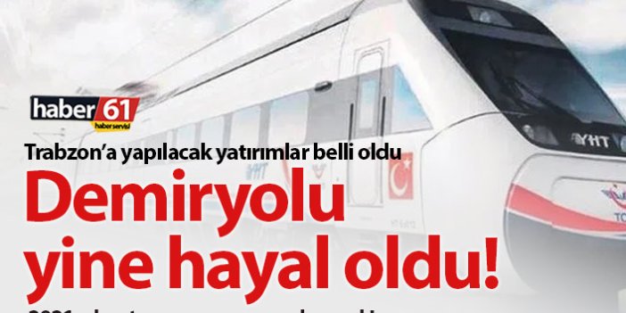 Trabzon Demiryolu yine yatırım planında yok!