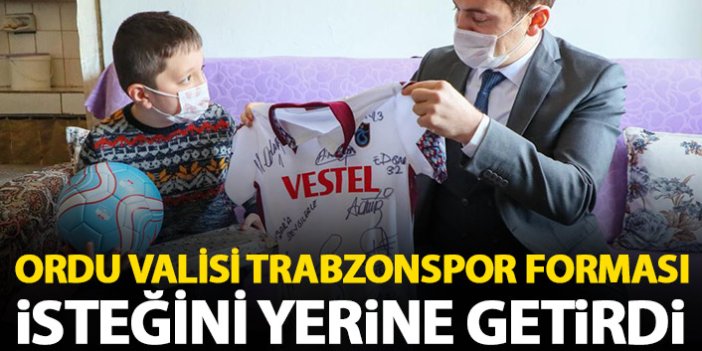 Ordu Valisi çocuğun Trabzonspor forması isteğini yerine getirdi
