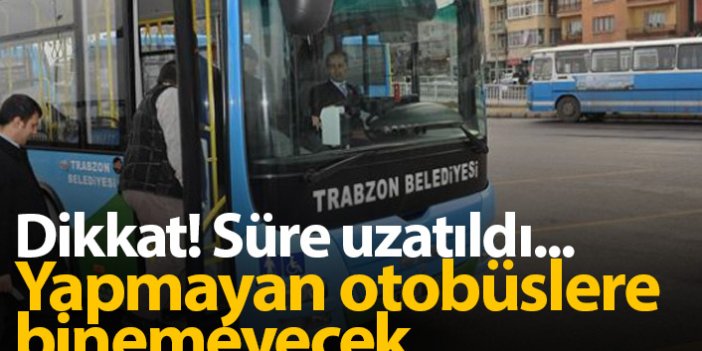 Trabzon'da otobüs kartına HES kodu tanımlama süresi uzadı