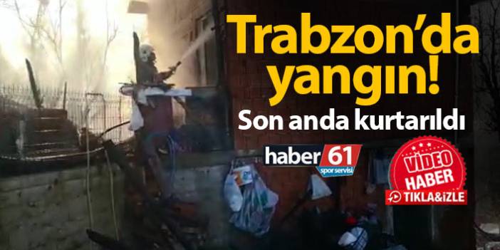 Trabzon'da ahır yangını