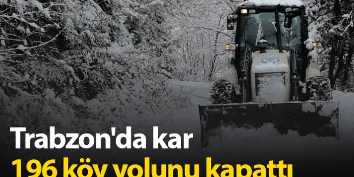 Trabzon'da kar 196 köy yolunu kapattı