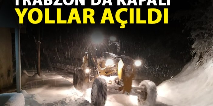 Trabzon'da kapalı köy yolu kalmadı