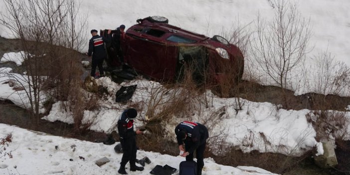 Trabzon'a gelirken kaza! 50 metrelik uçuruma yuvarlandı