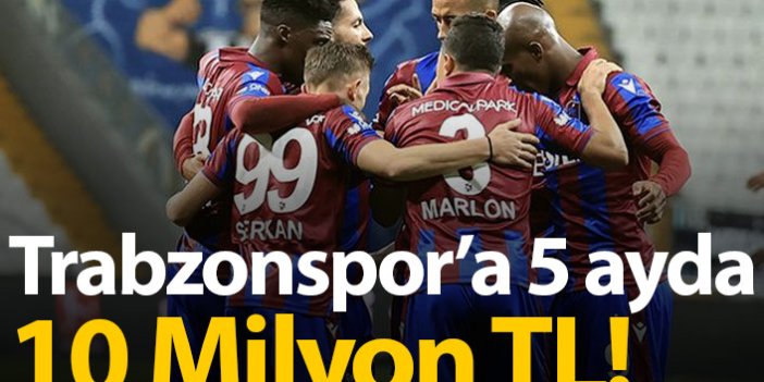 Trabzonspor kısa sürede 10 Milyon TL kazandı