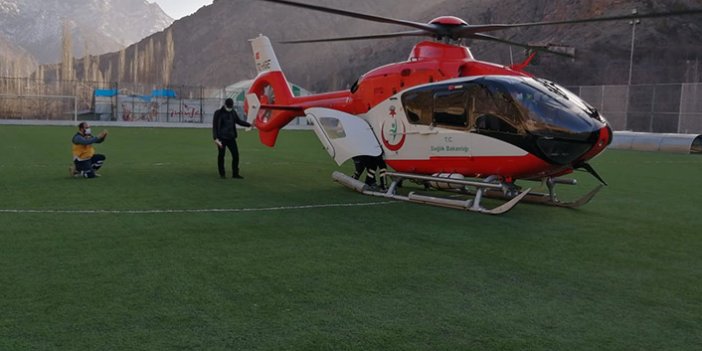 Patpat kazasında yaralandı ambulans helikopter ile sevk edildi
