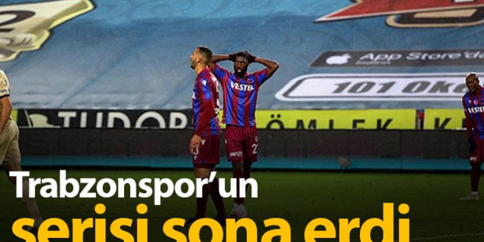 Trabzonspor'un müthiş serisi bitti