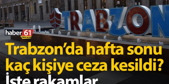 Trabzon'da 296 kişiye kısıtlama cezası!
