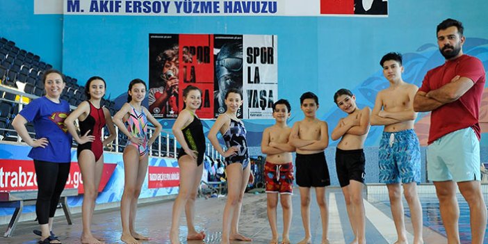 Trabzon'da kule ve tramplen atlama branşında sporcular yetişiyor