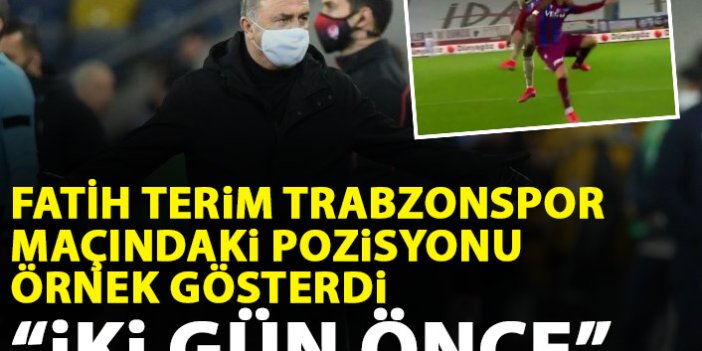Fatih Terim Trabzonspor maçındaki pozisyonu hatırlattı: 2 gün önce...