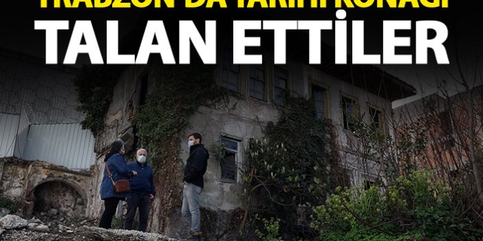 Trabzon'da defineciler tarihi evi talan etti