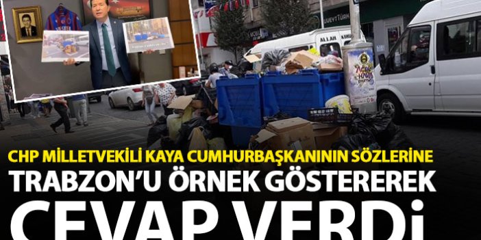 CHP'li Kaya'dan çöp,çamur,çukur sözlerine Trabzon fotoğrafı ile yanıt