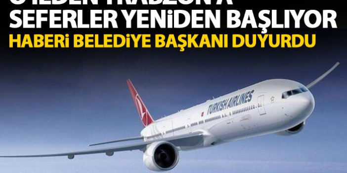 Bursa'dan Trabzon'a uçuşlar yeniden başlıyor