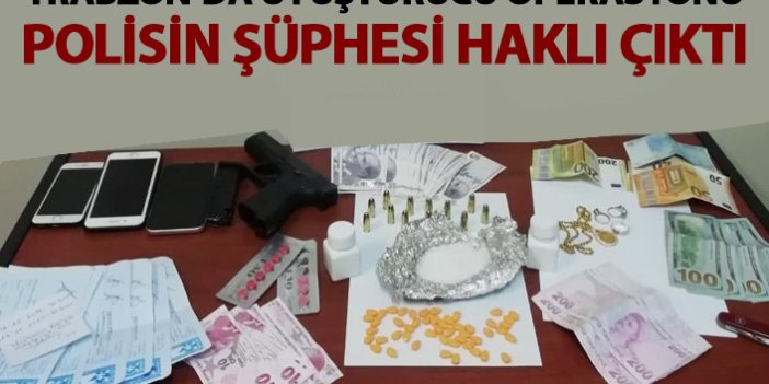 Trabzon’da polisin şüphesi haklı çıktı! Uyuşturucu tacirleri yakalandı