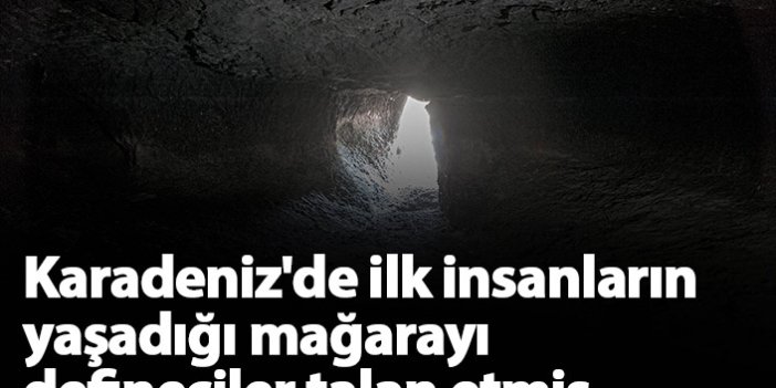 Karadeniz'de ilk insanların yaşadığı mağarayı defineciler, talan etmiş