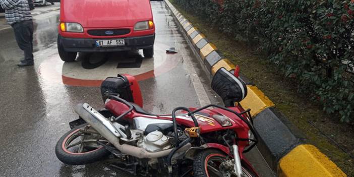 Trabzon'da yağmur kaza getirdi! 1 yaralı