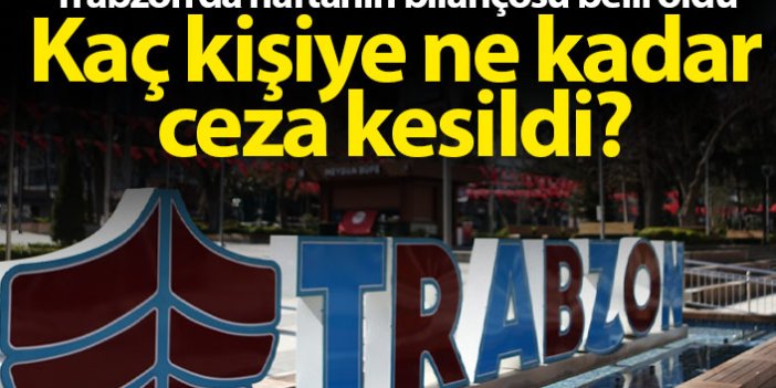 Trabzon'da kaç kişiye ne kadar ceza kesildi?