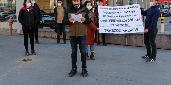 Trabzon Büyükşehir Belediyesi önünde mobilya eylemi: Bu halkın sırtından inin