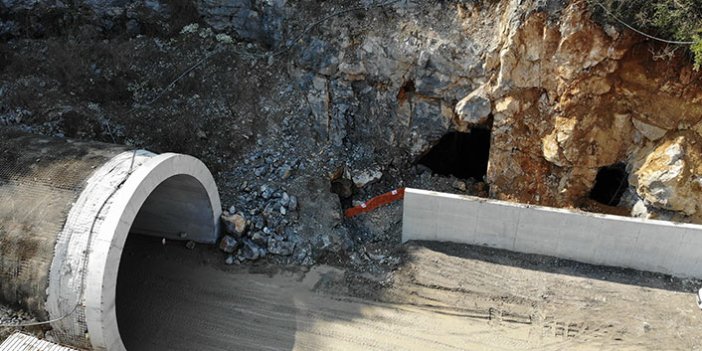 Binlerce yıllık mağara tünel inşaatında gün yüzüne çıktı