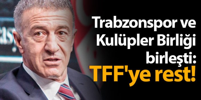 Kulüpler Birliği'nden Trabzonspor'a destek