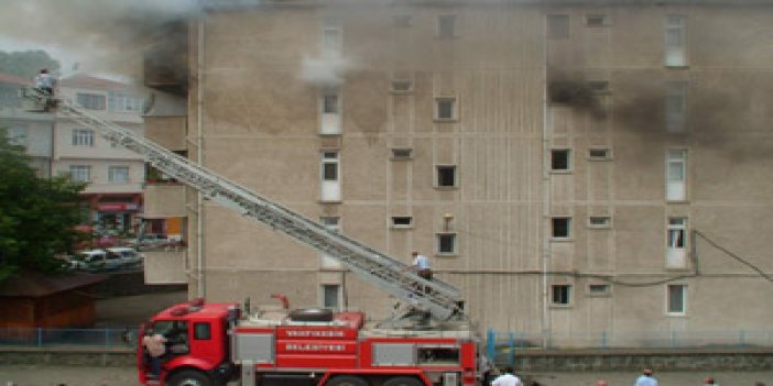 Terme'de okulda yangın çıktı