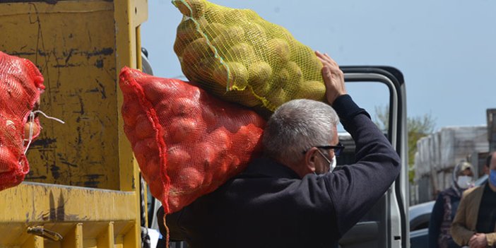 Ordu'da ücretsiz soğan ve patates dağıtımı başladı