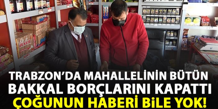 Trabzon'da mahallelinin bakkal borcunu kapattı