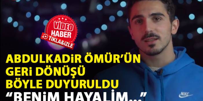 Trabzonspor Abdulkadir Ömür’ün geri dönüşünü böyle duyurdu