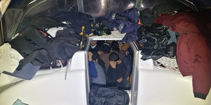 Yelkenli teknede 114 göçmen yakalandı