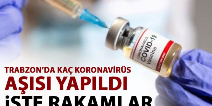 Trabzon'da kaç koronavirüs aşısı yapıldı?