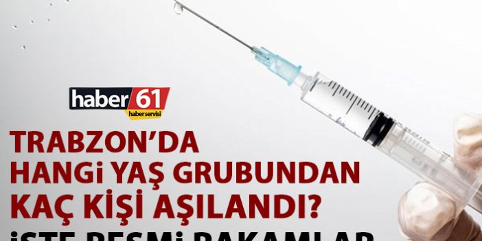 Trabzon’da hangi yaş grubundan kaç kişi aşılandı! Resmen açıklandı