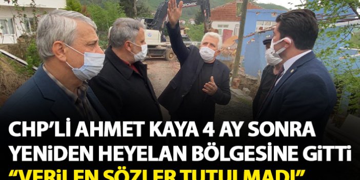 CHP'li Ahmet Kaya Arsin'de heyelan bölgesinde konuştu: Verilen sözler tutulmadı