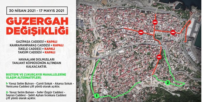 Trabzon'da tam kapanmada bu yollar kapalı olacak!