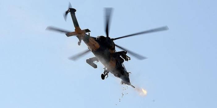 Pençe Yıldırım'da ATAK helikopteri etkili oldu! 2 terörist etkisiz hale getirildi