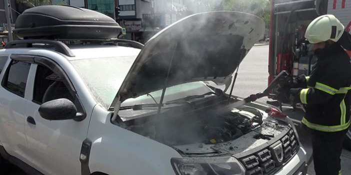 Samsun'da yanan cipe polisler müdahale etti