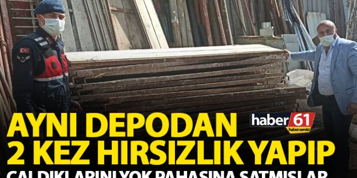 Trabzon’da çaldıkları demirleri yok pahasına sattılar