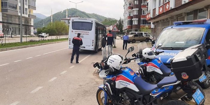 İzin belgesiz yolculuk Samsun'da jandarma engeline takıldı