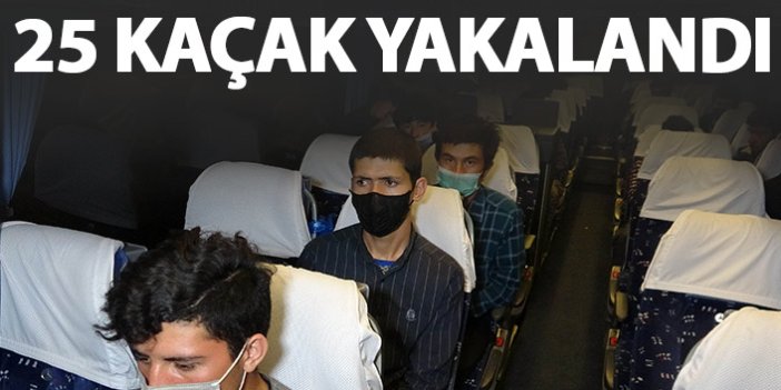 25 kaçak Trabzon'dan İstanbul'a giderken yakalandılar!