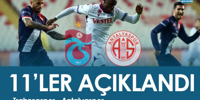 Trabzonspor Antalyaspor maçının kadroları açıklandı