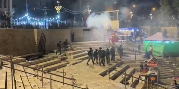 İsrail polisi Filistinlilere müdahale