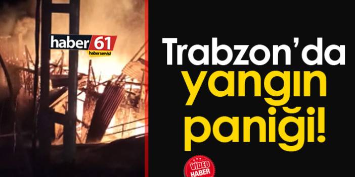 Trabzon'da evde yangın paniği