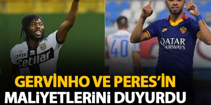 Peres ve Gervinho'nun Trabzonspor'a maliyetlerini duyurdu