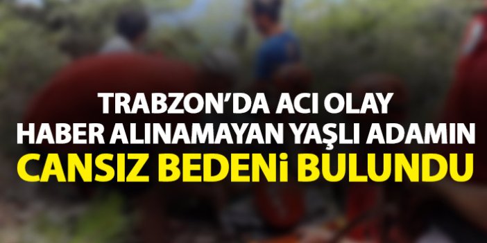 Trabzon'da acı olay! Yaşlı adam ölü bulundu