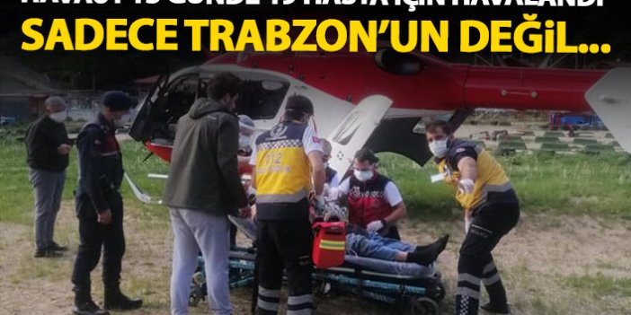 Trabzon'da 15 günde 19 hasta için uçtular!
