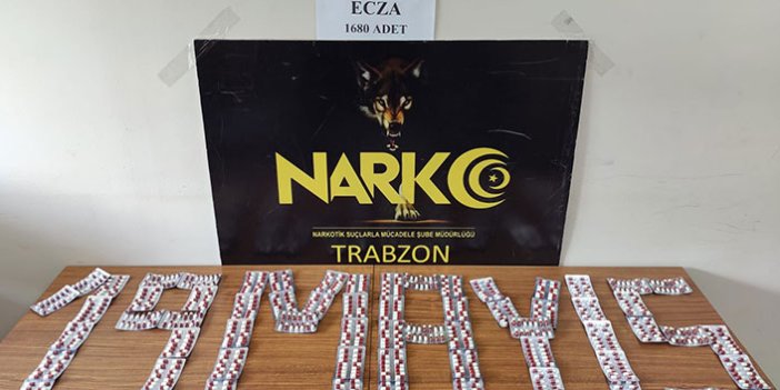 Trabzon’da uyuşturucu operasyonu! 1680 hap ele geçirildi